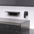 Lucerne — Wall-Mounted Waterfall Sink Faucet, Matte Black