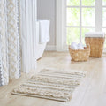 Marlowe — Woven Diamond Stripe Bath Runner, Natural