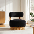 Thora Farmhouse Armless Accent Chair, Black