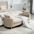 Wren Chenille Chaise Bench, Wheat