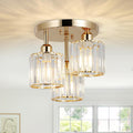 Lumière — 3-Light Crystal Semi-Flush Mount