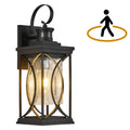 Wexford Lantern — Motion-Sensor Wall Light, Aged Black