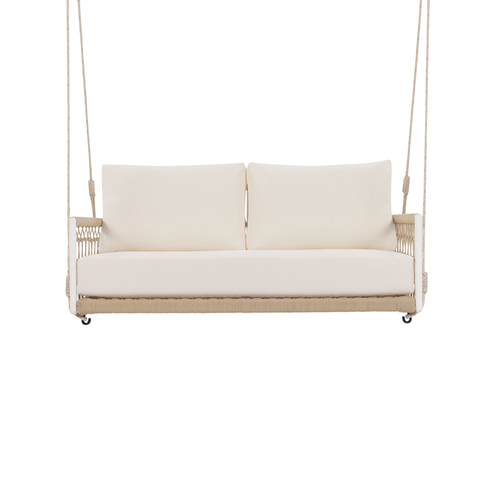 Windward Rope Swing — Two-Seat Patio Sofa, Beige