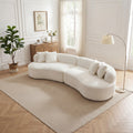 Solene Curved Boucle Sectional, White