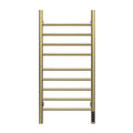Rosalind — 9-Bar Heated Towel Rack, Brushed Gold