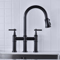 Marchetti Bridge Faucet with Pull-Down Sprayhead