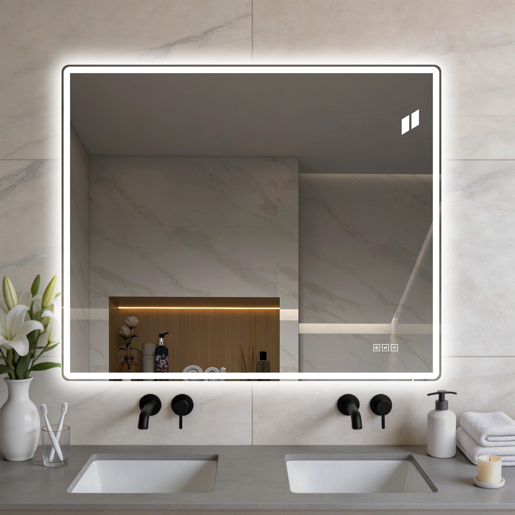 Nolan — Frameless LED Anti-Fog Mirror