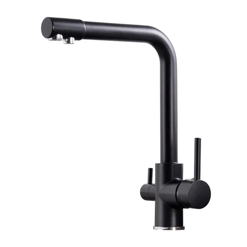 Noir & Gold Pull-Out Kitchen Faucet