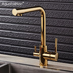 Noir & Gold Pull-Out Kitchen Faucet