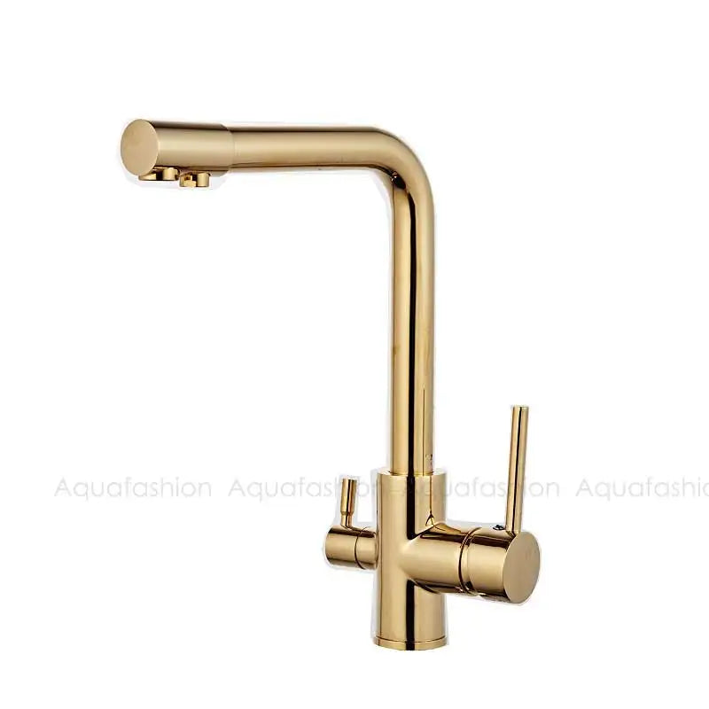 Noir & Gold Pull-Out Kitchen Faucet