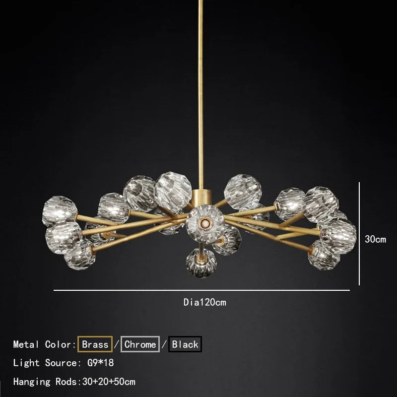 Solaris Branch Crystal Chandelier