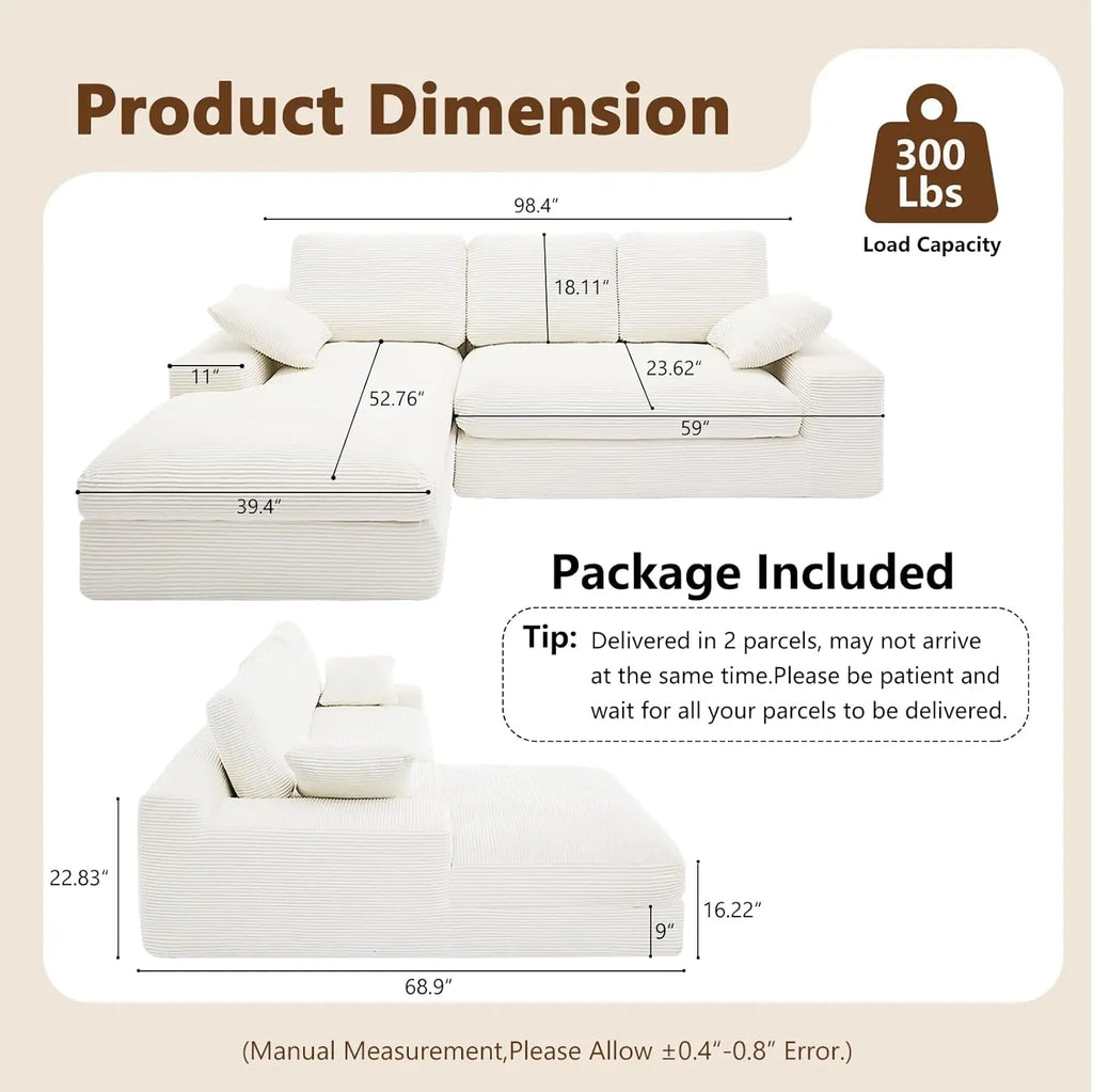 Cloud L-Shaped Sectional Sofa