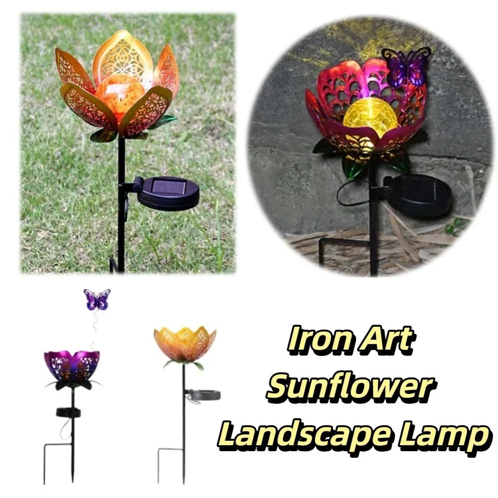 Lotus Solar Garden Stake Light