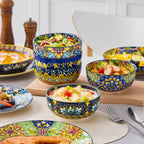 24-Piece Bohemian Mandala Dinnerware Set