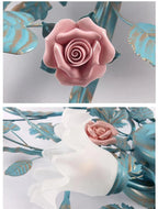 Garden Rose Floral Flush Mount Ceiling Light