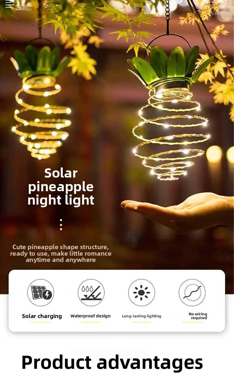 Solar Spiral String Lights — Weatherproof