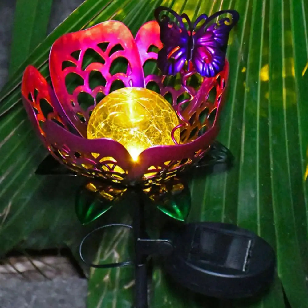 Lotus Solar Garden Stake Light