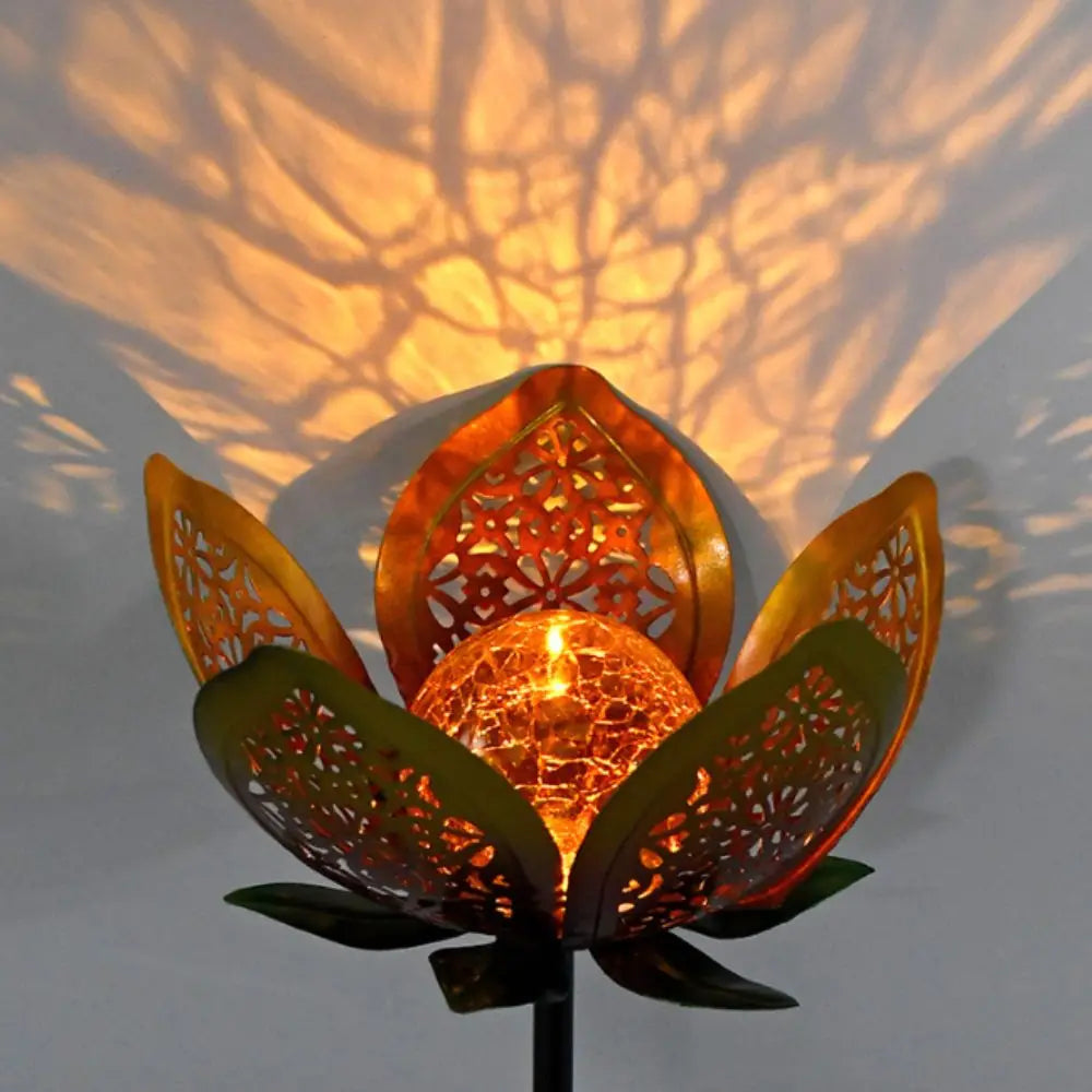 Lotus Solar Garden Stake Light