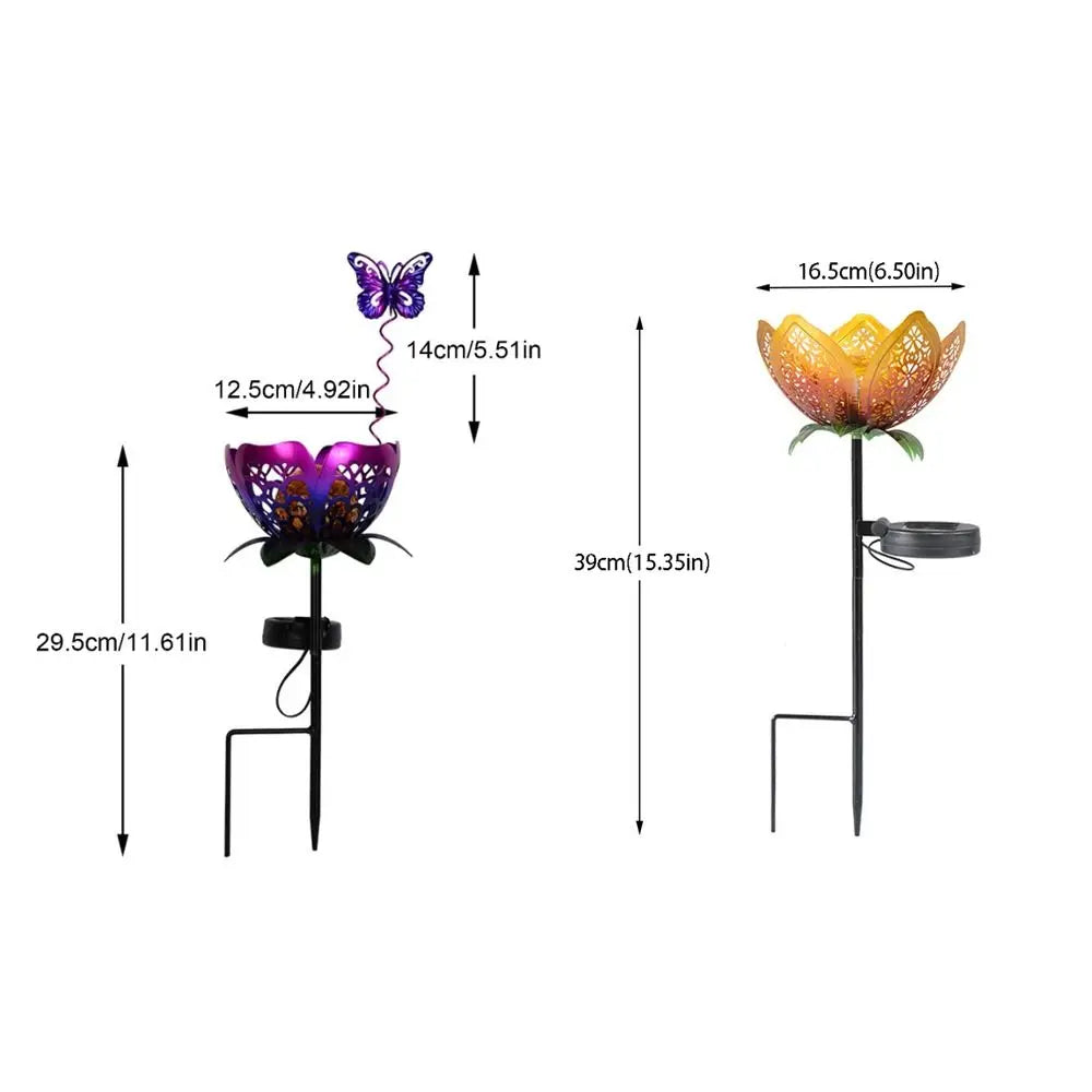 Lotus Solar Garden Stake Light