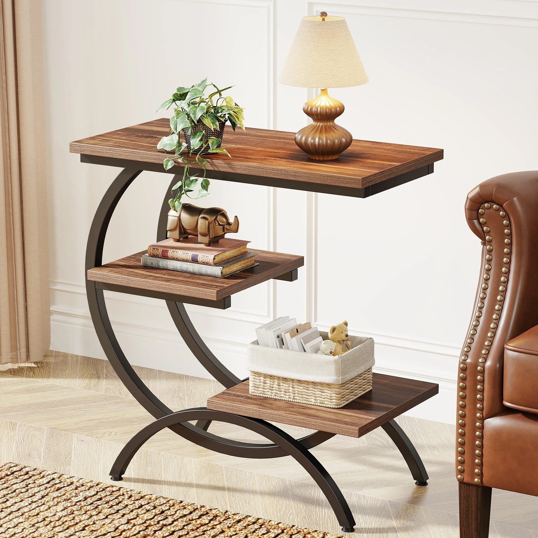 3-Tier Sculptural Side Table