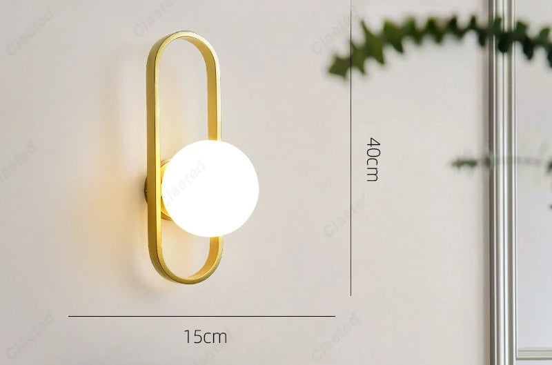 Minimalist LED Glass Wall Lamp