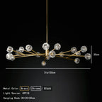 Solaris Branch Crystal Chandelier