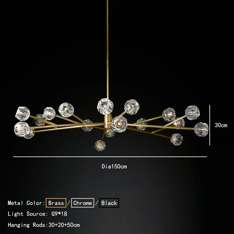 Solaris Branch Crystal Chandelier