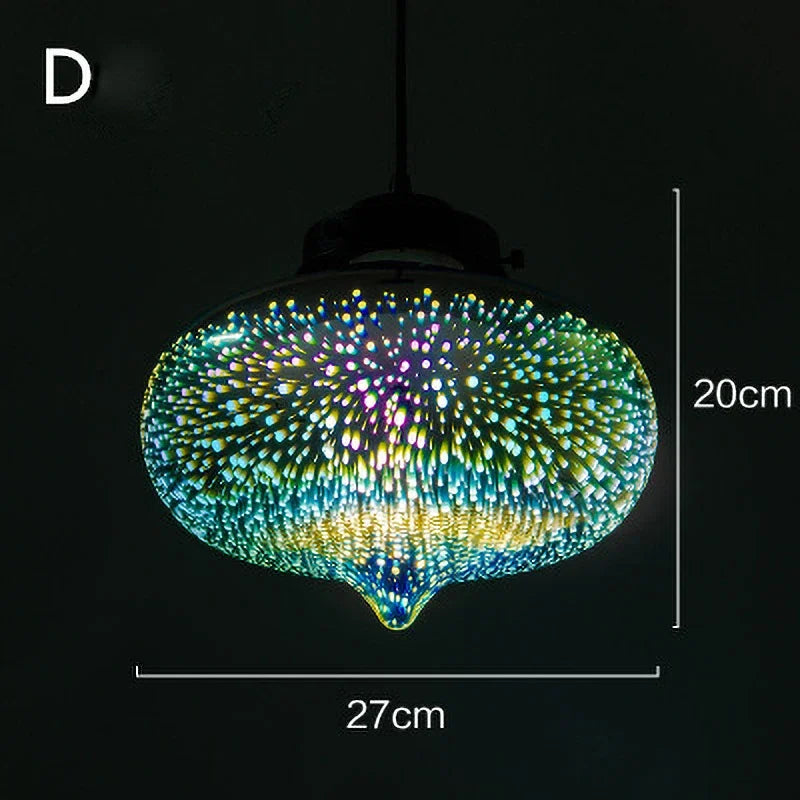 Aurora 3D Glass Pendant Light