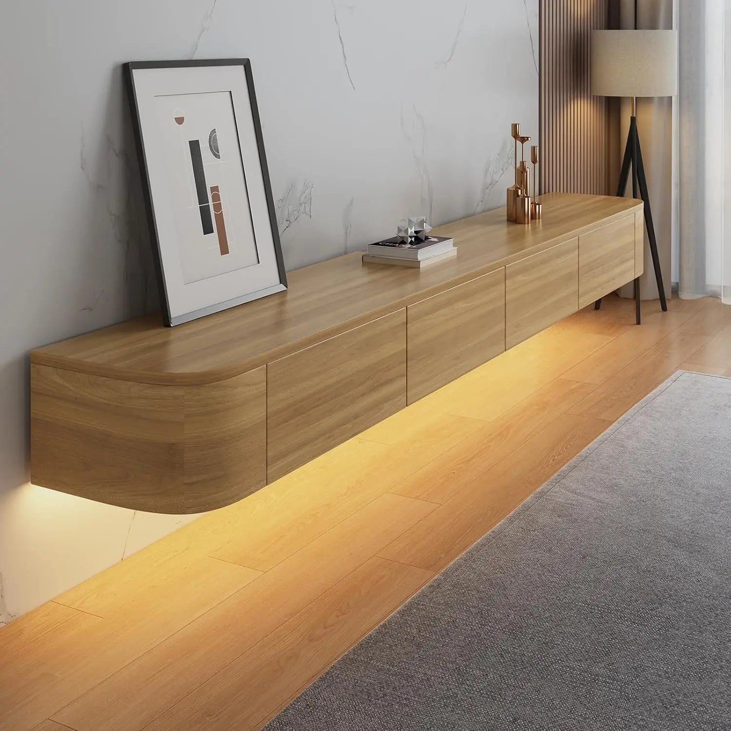 Floating LED TV Cabinet