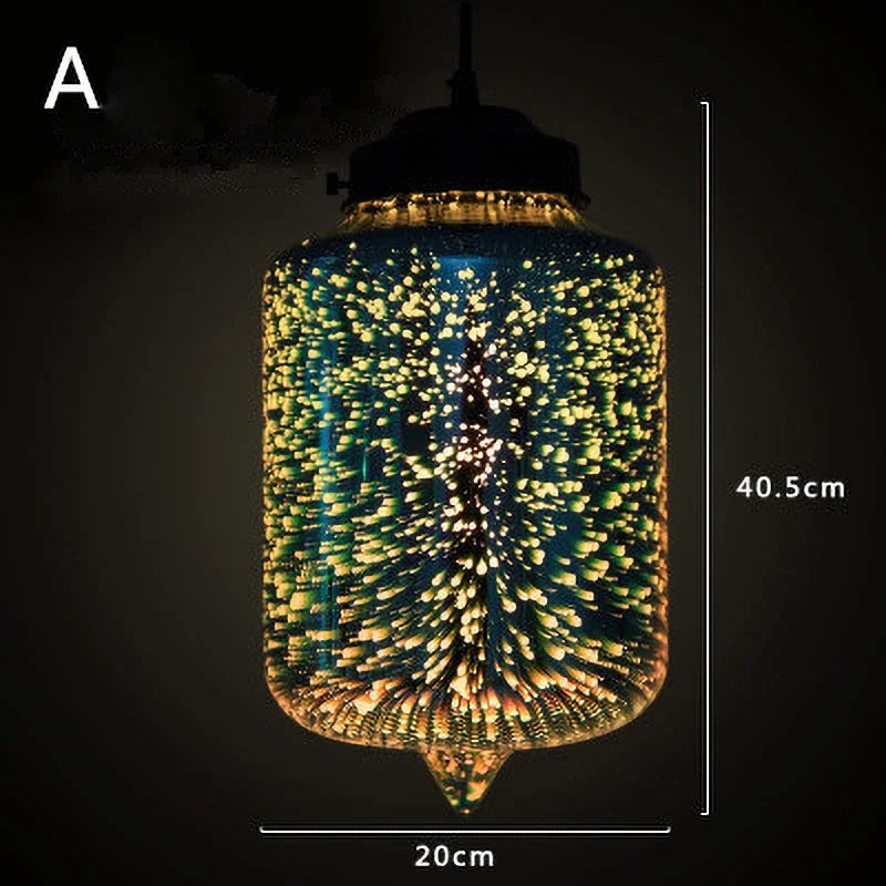 Aurora 3D Glass Pendant Light