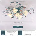 Garden Rose Floral Flush Mount Ceiling Light
