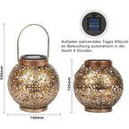 Copper Filigree Solar Lantern Set (4-Pack)