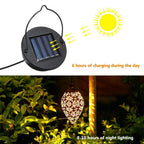 Filigree Teardrop Solar Garden Lantern