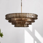 Smoke Gray Glass Ceiling Chandeliers