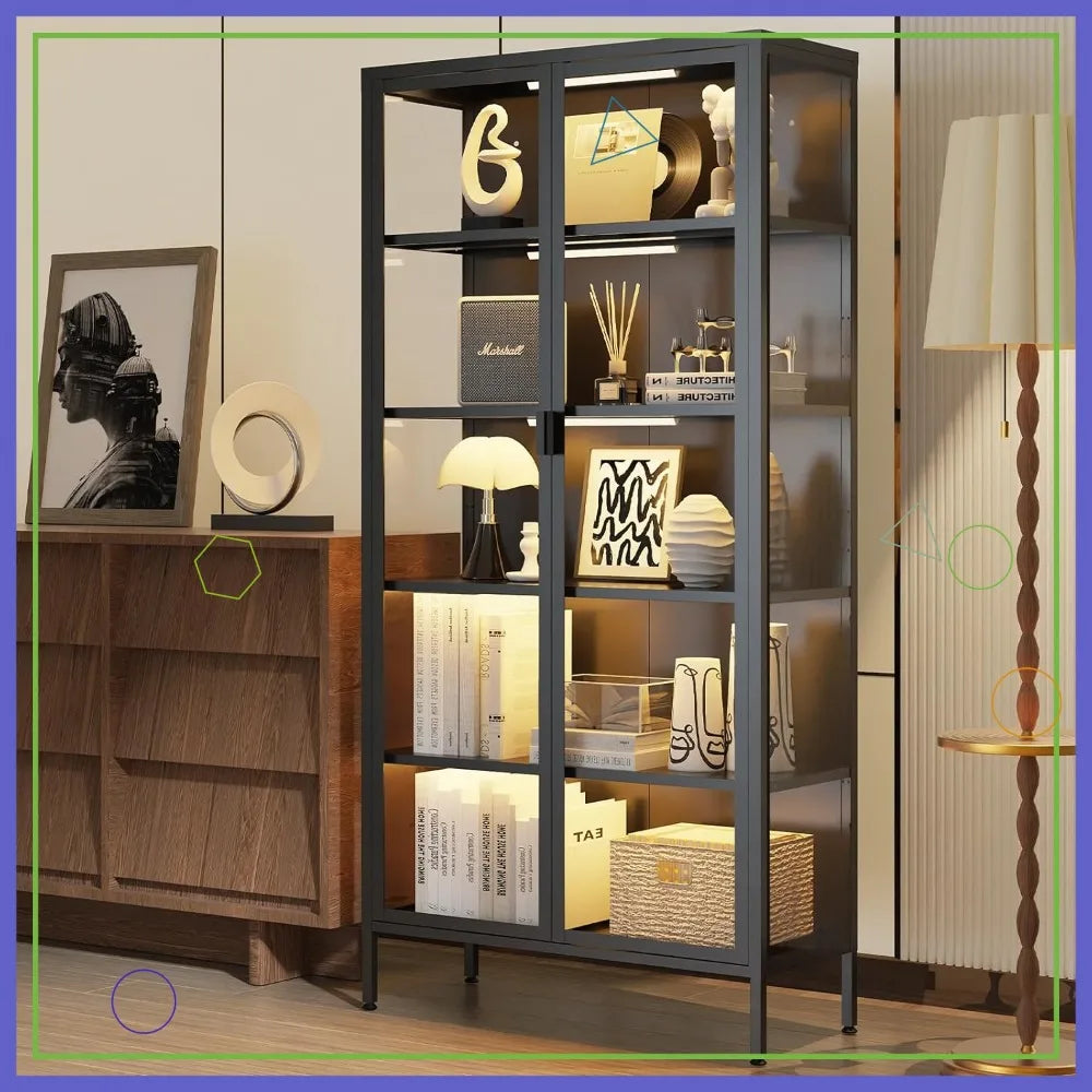 Industrial LED Bookcase
