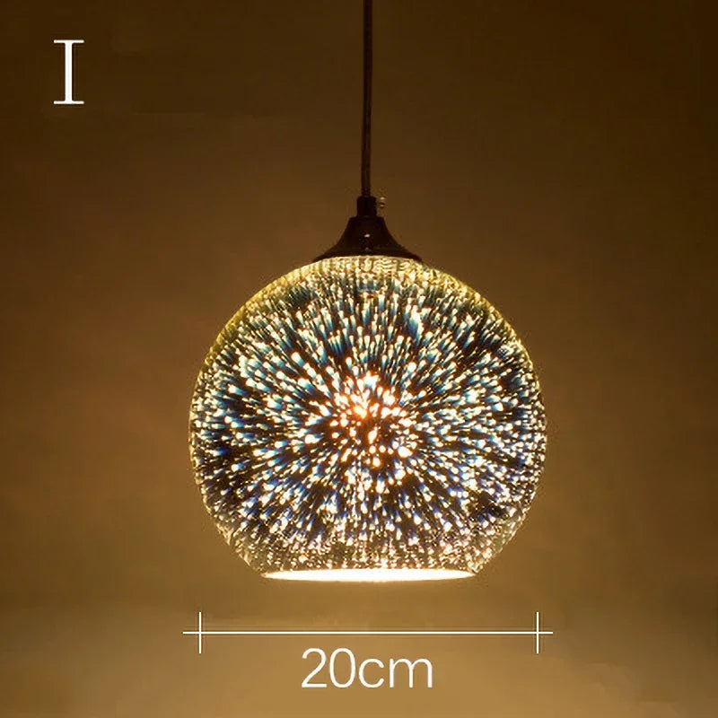Aurora 3D Glass Pendant Light