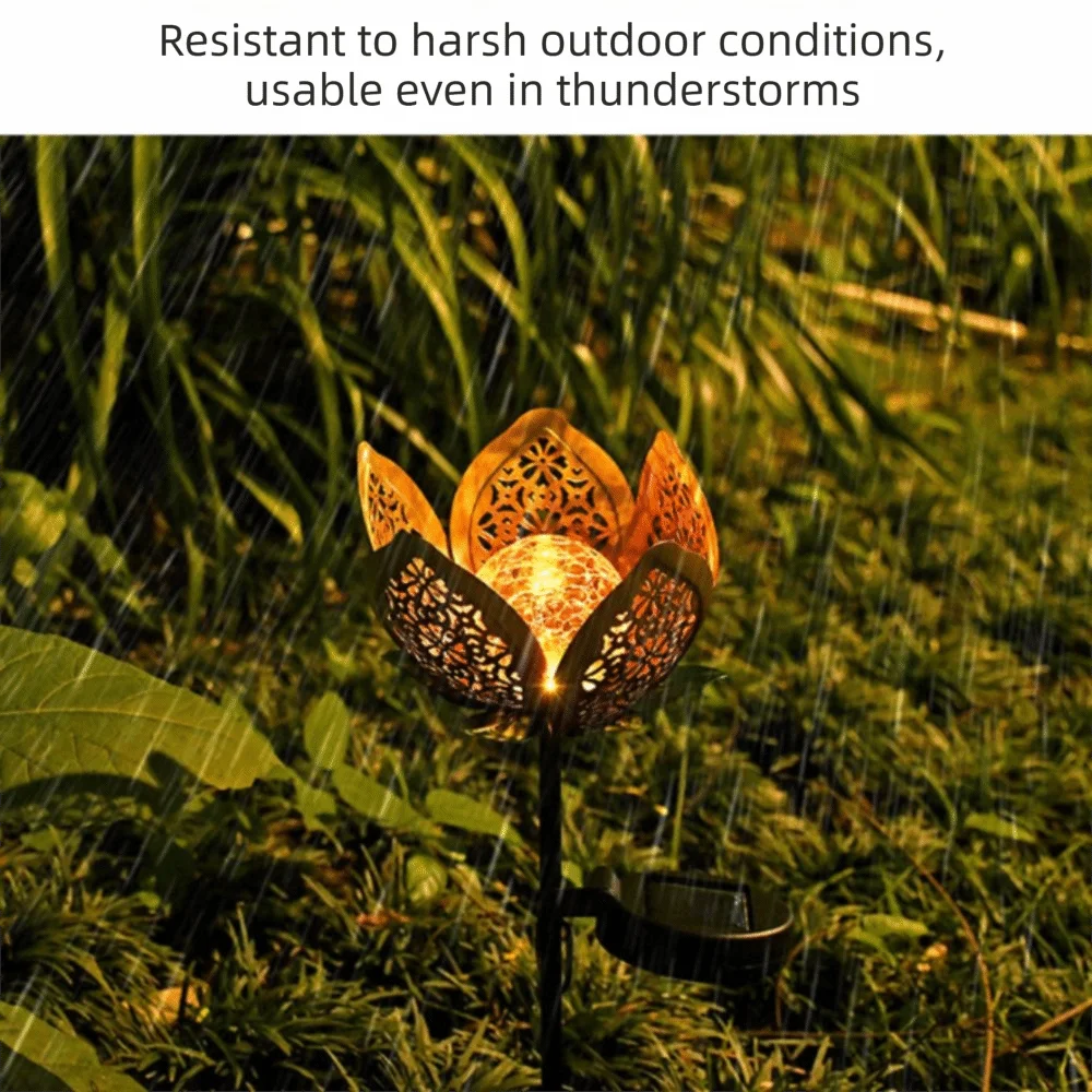 Lotus Solar Garden Stake Light