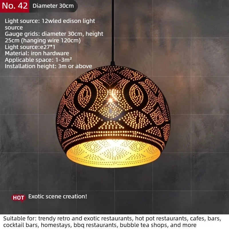 Moroccan Handcrafted Metal Pendant Light