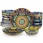 24-Piece Bohemian Mandala Dinnerware Set