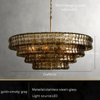 Smoke Gray Glass Ceiling Chandeliers