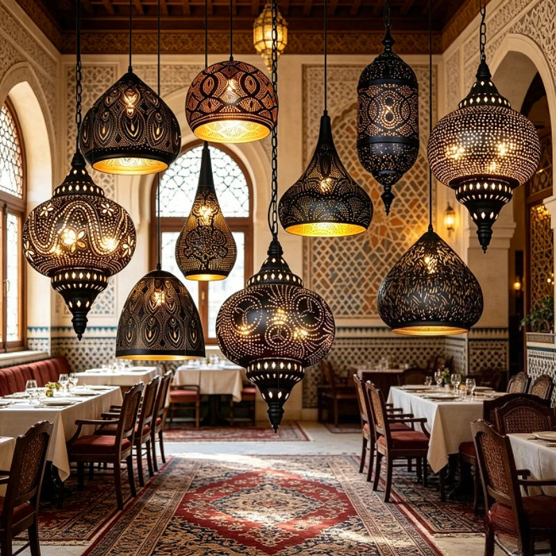 Moroccan Handcrafted Metal Pendant Light