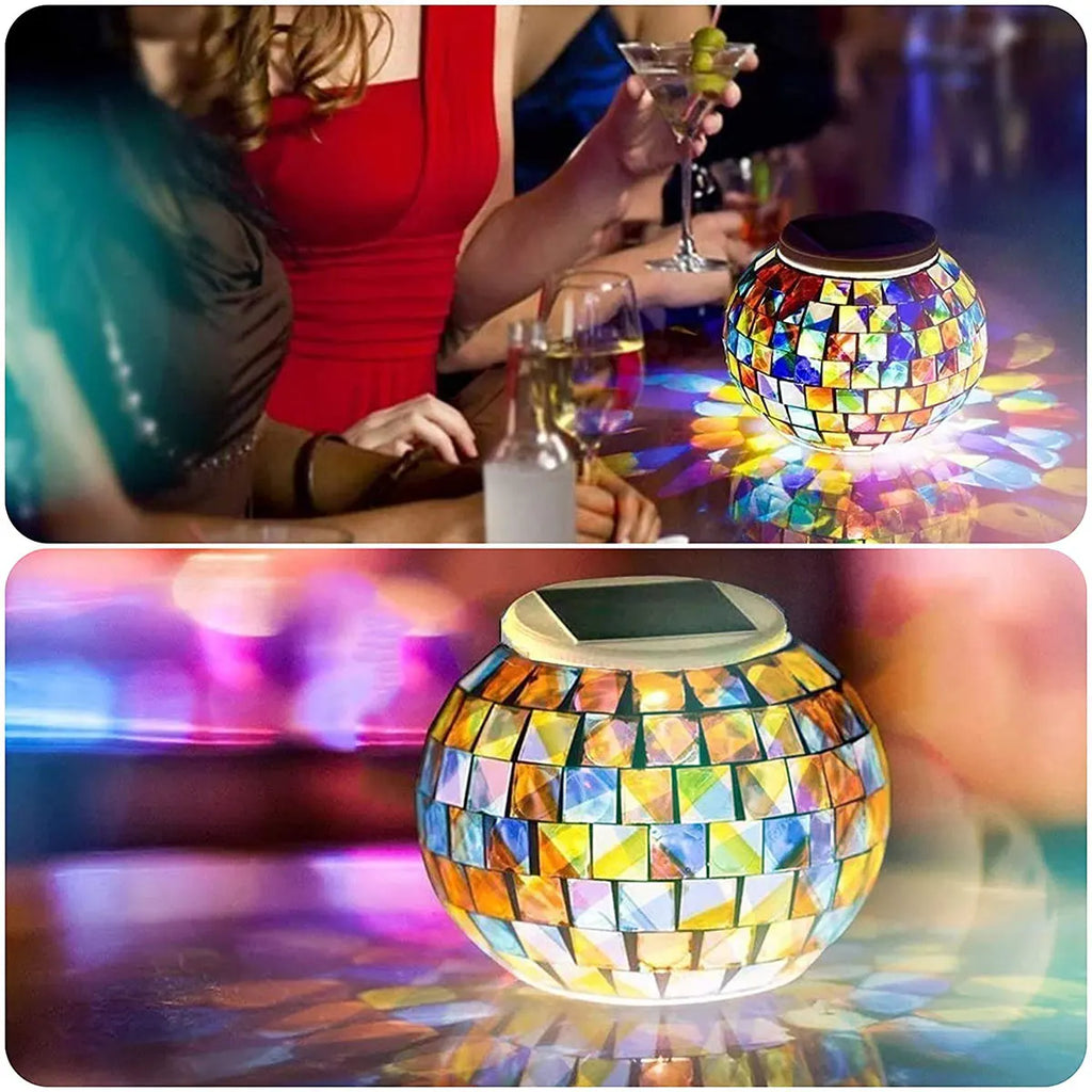 Mosaic Solar Garden Ball Light
