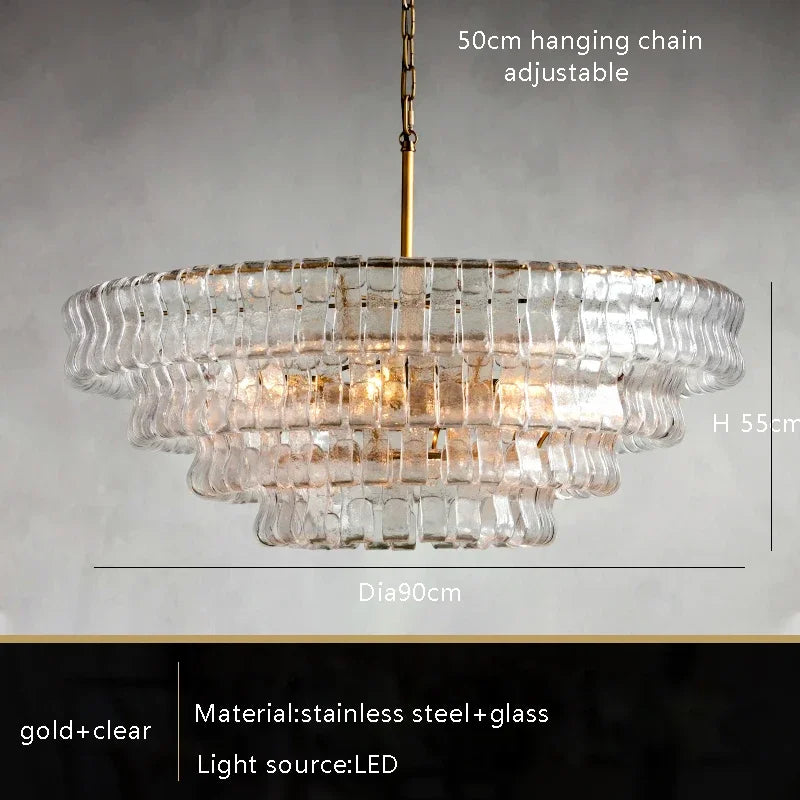 Smoke Gray Glass Ceiling Chandeliers