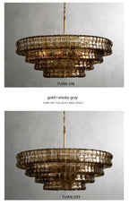 Smoke Gray Glass Ceiling Chandeliers