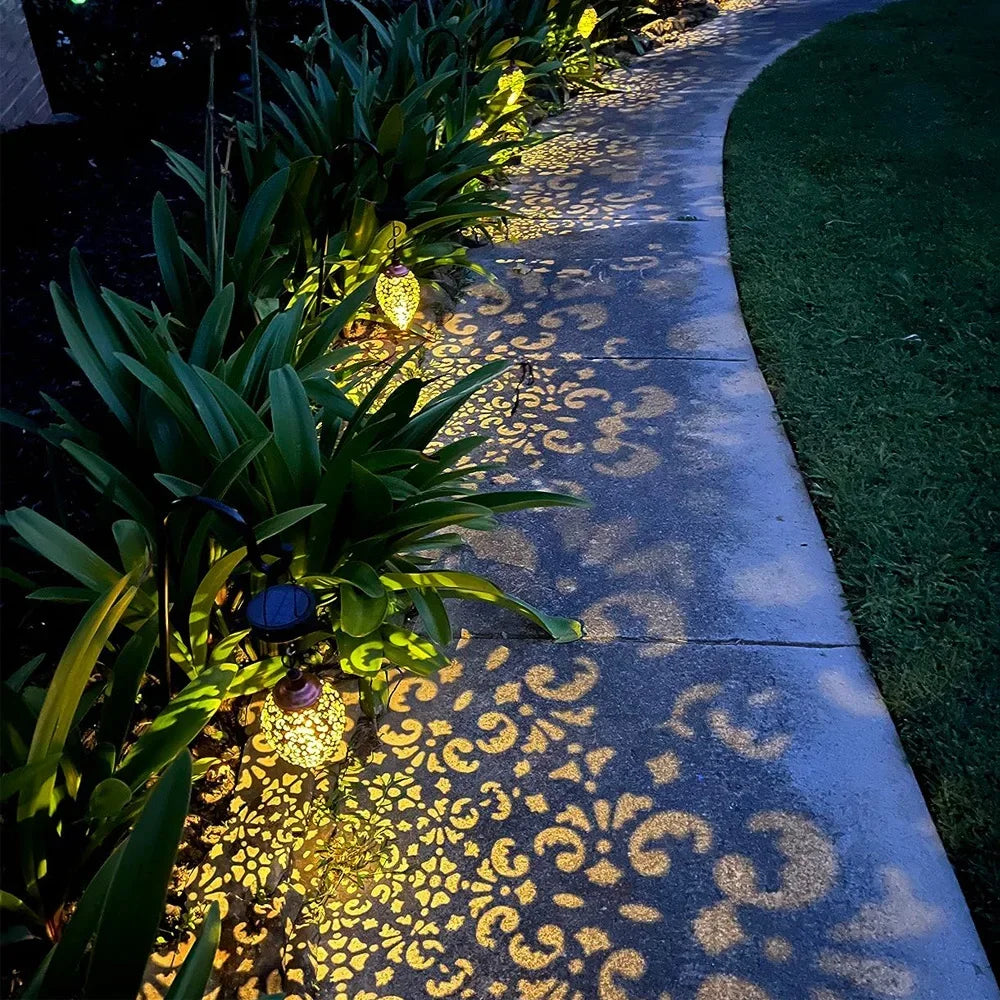 Filigree Teardrop Solar Garden Lantern
