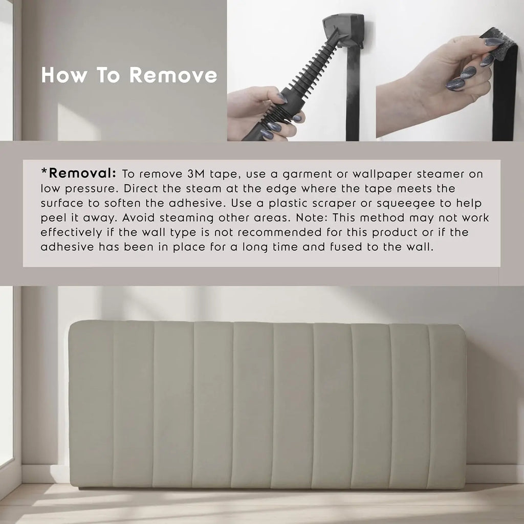 Channel Tufted Upholstered Headboard — Velvet Bedroom Headboard in Sage Taupe