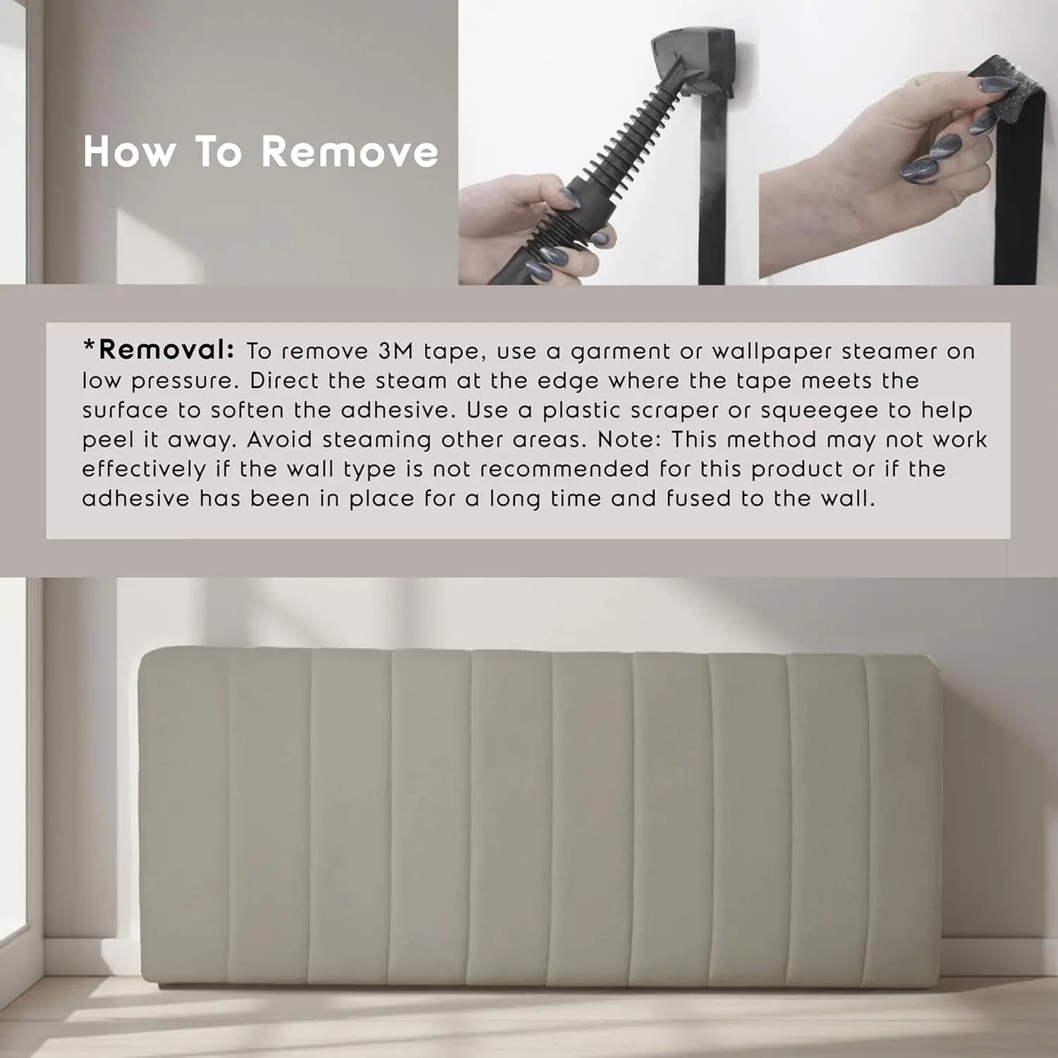 Channel Tufted Upholstered Headboard — Velvet Bedroom Headboard in Sage Taupe