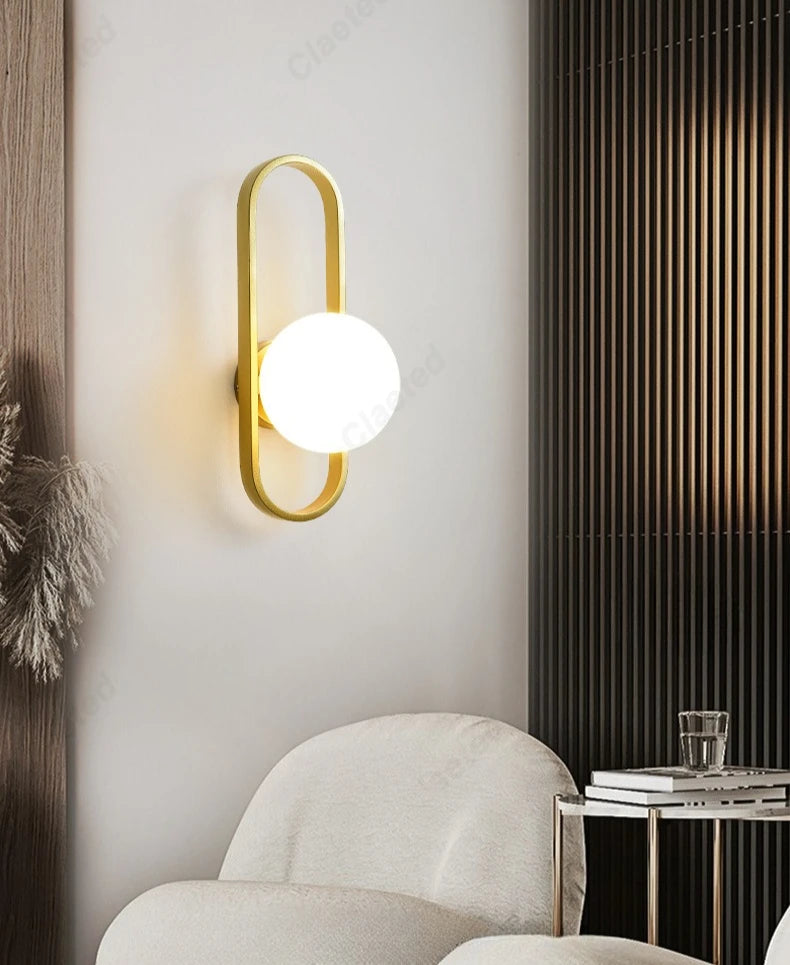Minimalist LED Glass Wall Lamp