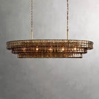 Smoke Gray Glass Ceiling Chandeliers