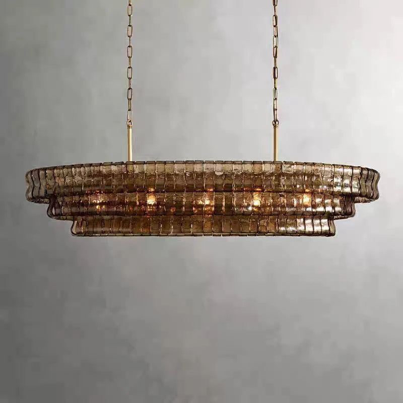 Smoke Gray Glass Ceiling Chandeliers